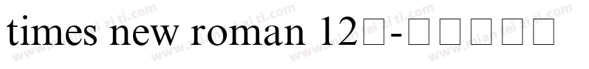 times new roman 12号字体转换